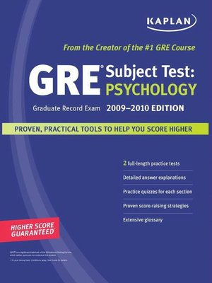 cover image of Kaplan GRE Exam Subject Test